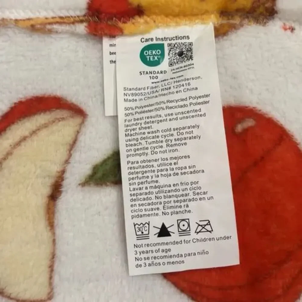 Magnifiscent Apple Pie Scent Infused Blanket 4 x 5 Ft Snuggle Activated Fleece